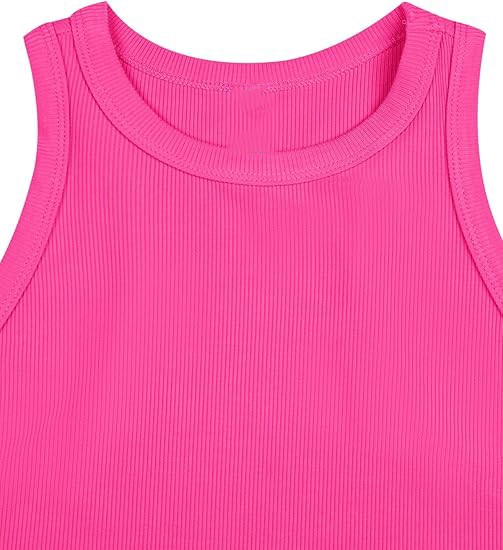 Womens Crop Tops Sleeveless Workout Tops Halter Neck Flowy Athletic Shirts Cropped Tank Muscle Tank